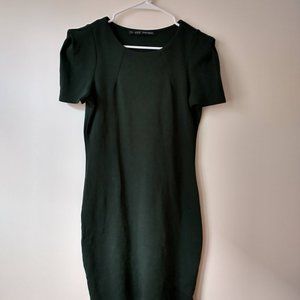 Forest Green Zara Basics Sheath Dress - S
